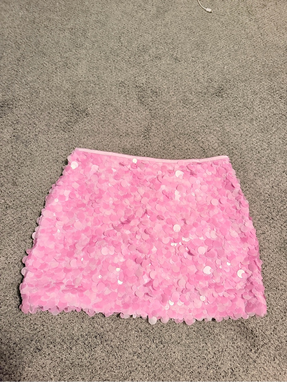 Zara Pink Sequin Mini Skirt